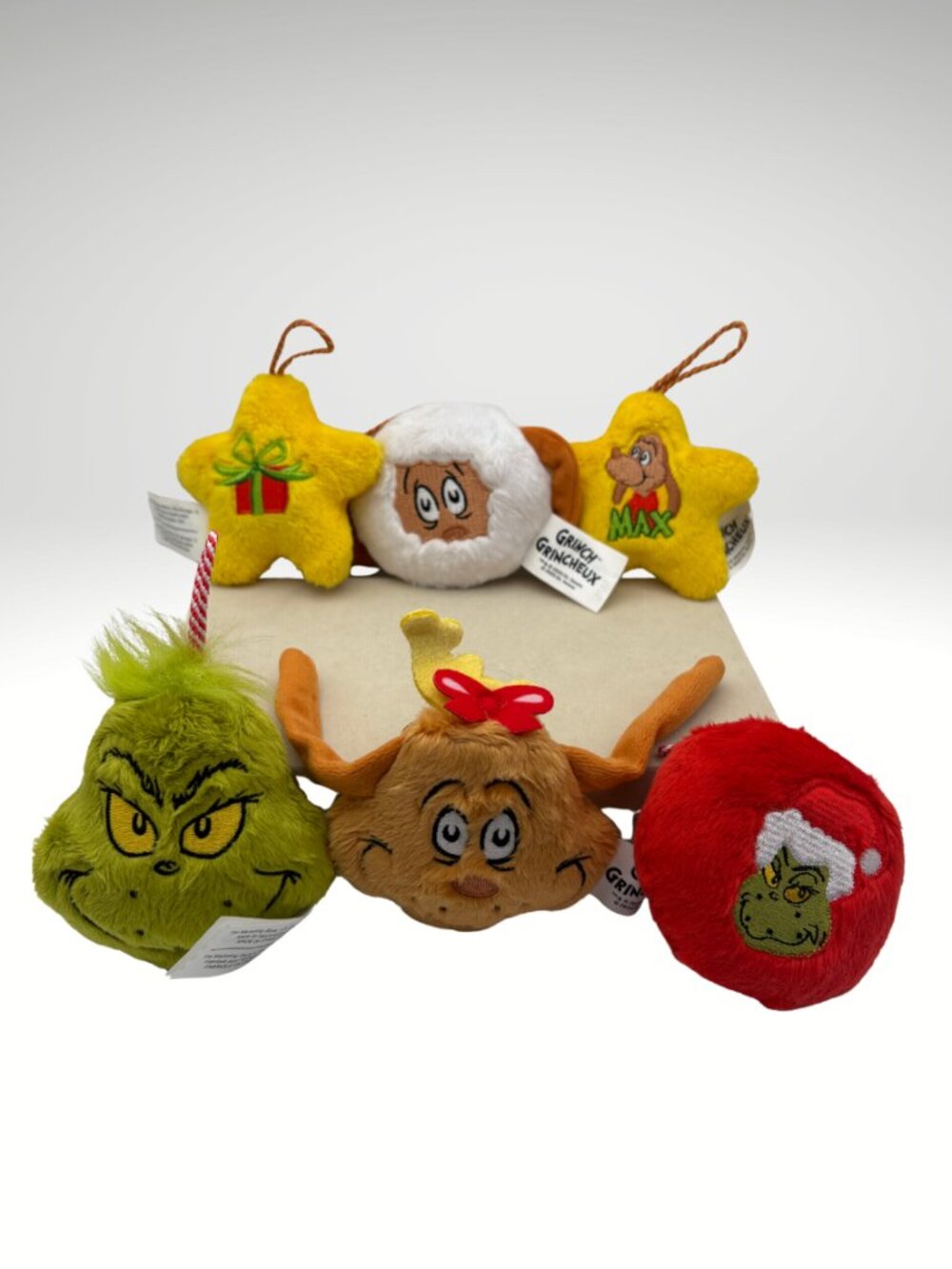 Grinch McDonalds Plush Christmas Ornaments Dr. Seuss (6 pcs) (SKU: 163TO)